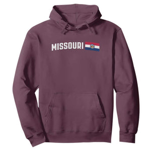Missouri Missourian MO State Flag Hoodie TS14 Maroon Print Your Wear