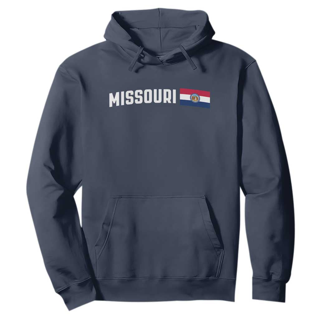 Missouri Missourian MO State Flag Hoodie TS14 Navy Print Your Wear