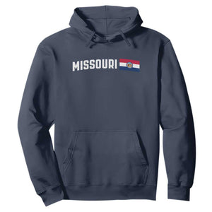 Missouri Missourian MO State Flag Hoodie TS14 Navy Print Your Wear