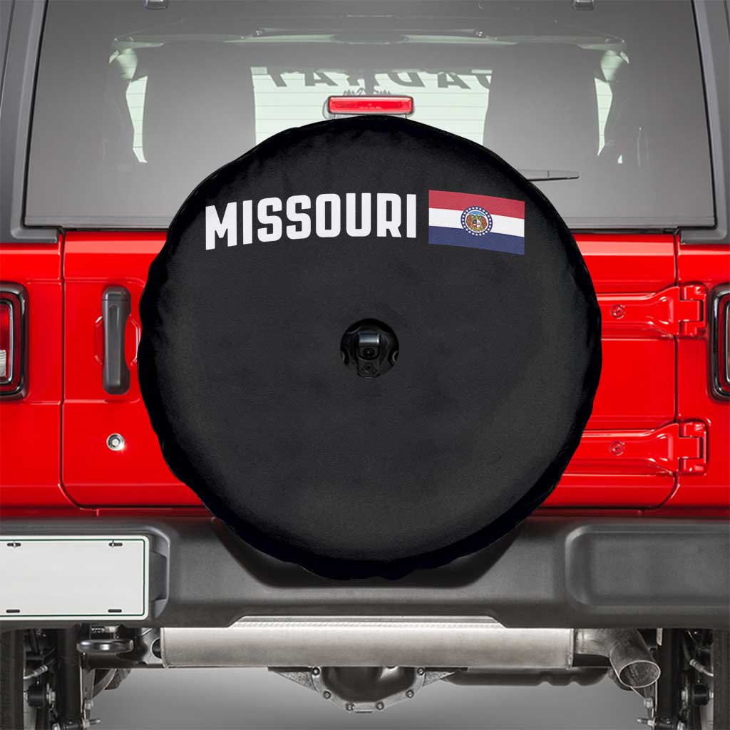 Missouri Missourian MO State Flag Spare Tire Cover TS14 Black Print Your Wear