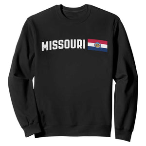 Missouri Missourian MO State Flag Sweatshirt TS14 Black Print Your Wear