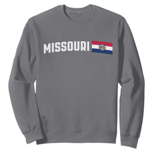 Missouri Missourian MO State Flag Sweatshirt TS14 Charcoal Print Your Wear