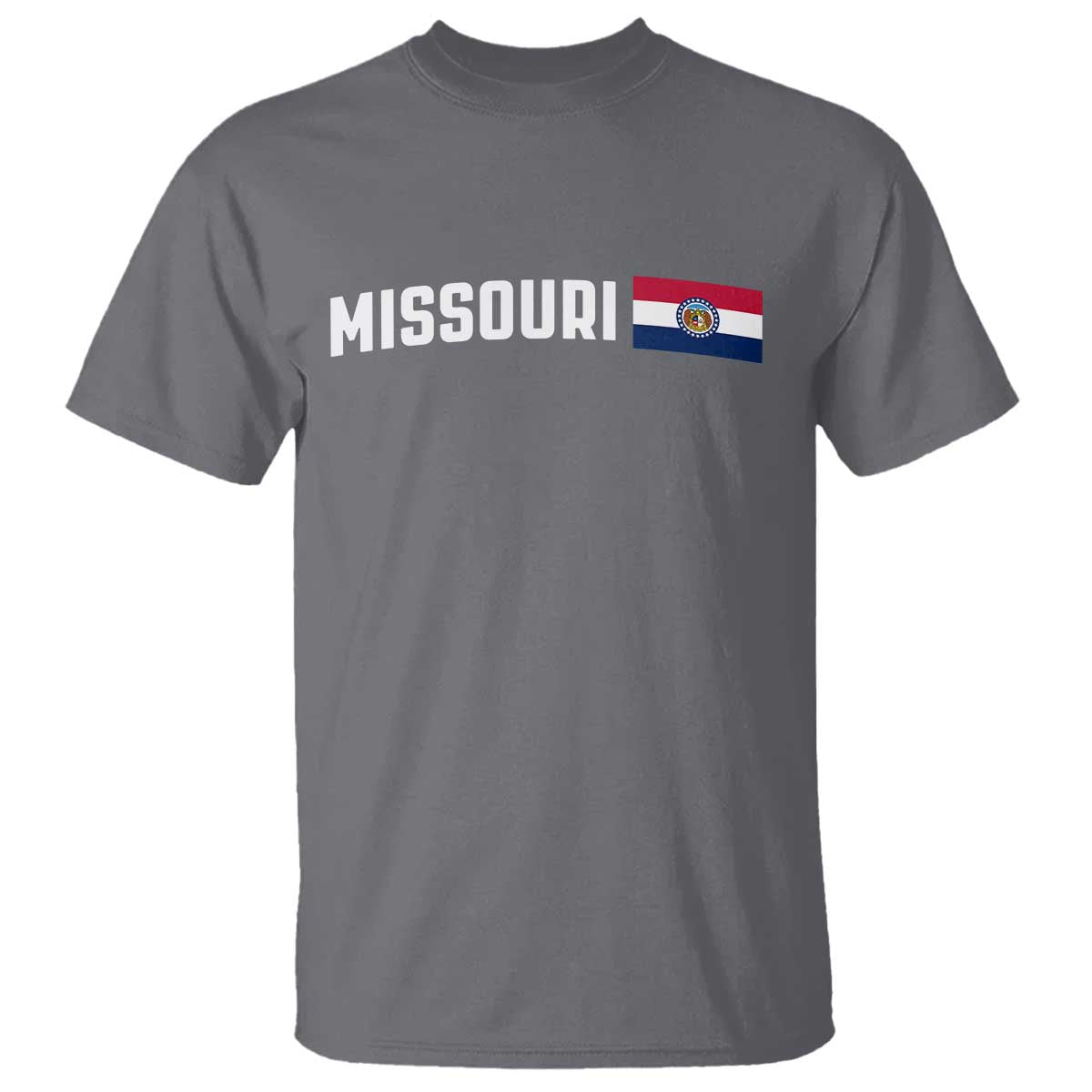 Missouri Missourian MO State Flag T Shirt TS14 Charcoal Print Your Wear