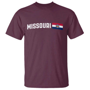 Missouri Missourian MO State Flag T Shirt TS14 Maroon Print Your Wear