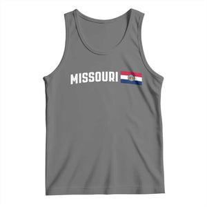 Missouri Missourian MO State Flag Tank Top TS14 Black Heather Print Your Wear