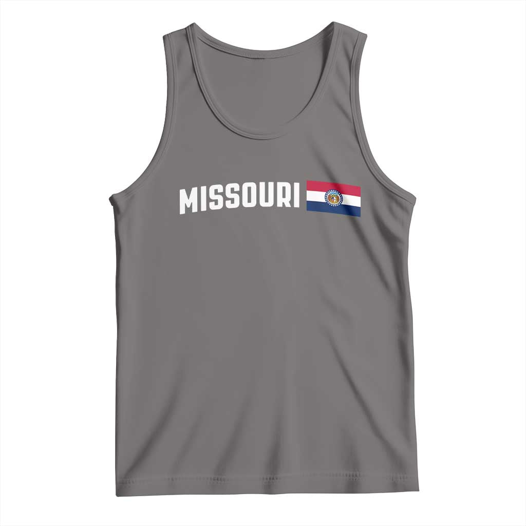 Missouri Missourian MO State Flag Tank Top TS14 Deep Heather Print Your Wear