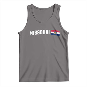 Missouri Missourian MO State Flag Tank Top TS14 Deep Heather Print Your Wear