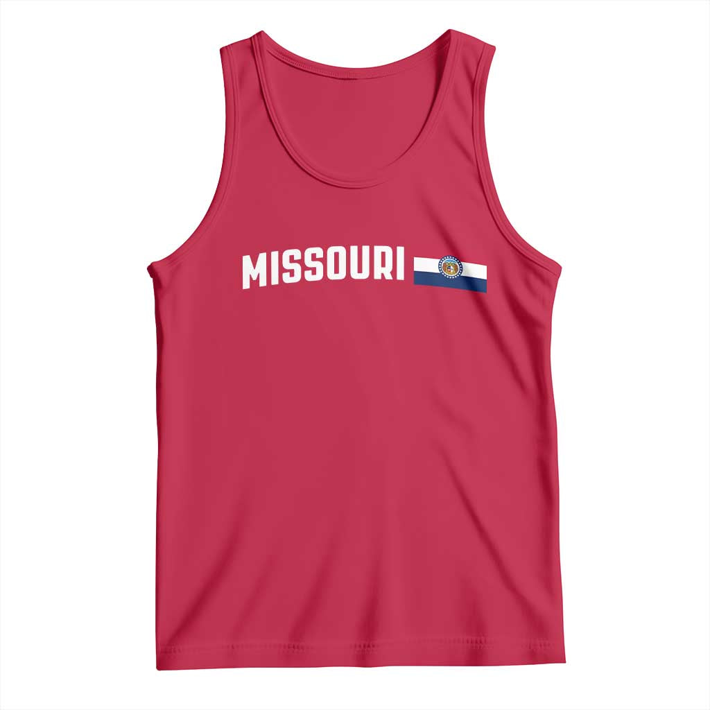 Missouri Missourian MO State Flag Tank Top TS14 Red Print Your Wear