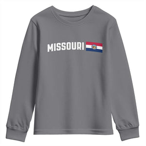Missouri Missourian MO State Flag Youth Sweatshirt TS14 Charcoal Print Your Wear