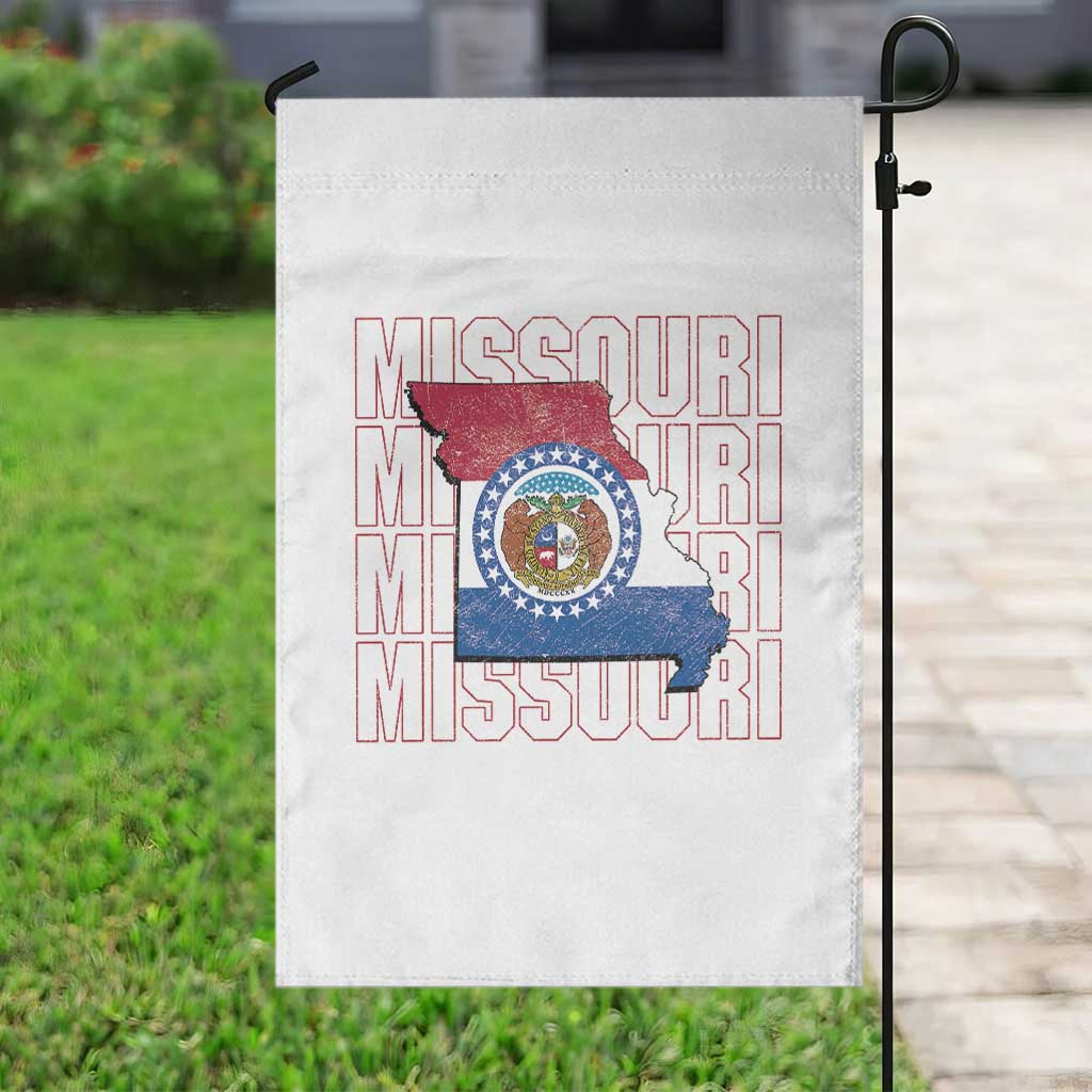 Missouri Flag Map State Distressed Garden Flag TS14 Print Your Wear