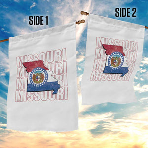 Missouri Flag Map State Distressed Garden Flag TS14 Print Your Wear