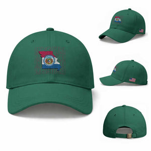 Missouri Flag Map State Distressed Baseball Cap TS14 Baseball Cap Universal Fit Irish Green Print Your Wear