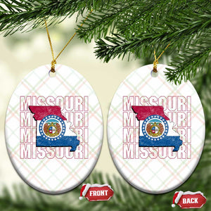 Missouri Flag Map State Distressed Ceramic Ornament TS14 Print Your Wear