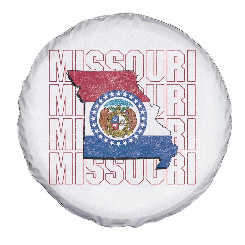 Missouri Flag Map State Distressed Spare Tire Cover TS14 Print Your Wear