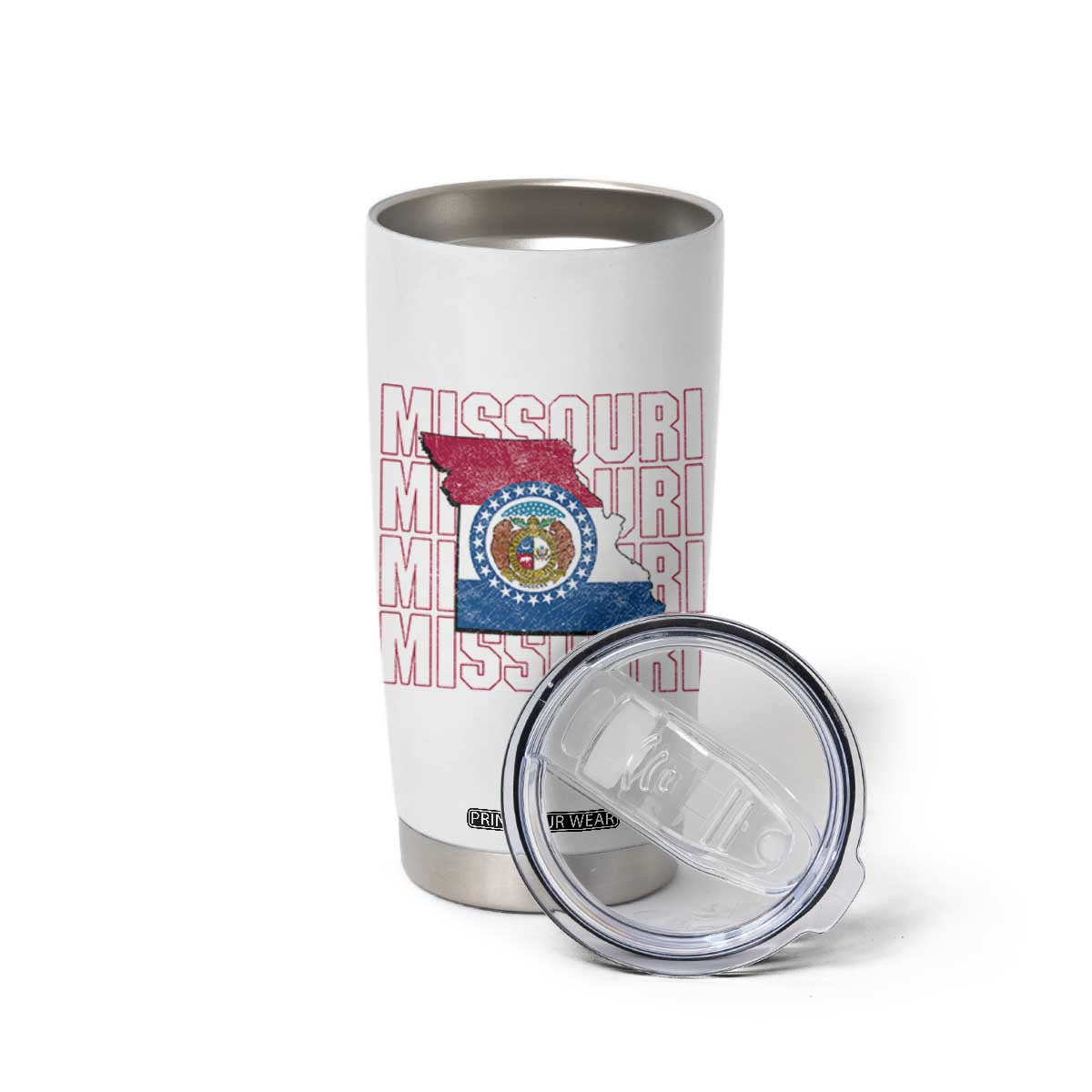 Missouri Flag Map State Distressed Tumbler Cup TS14 Print Your Wear