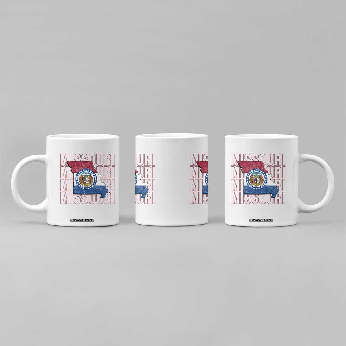 Missouri Flag Map State Distressed Coffee Mug TS14 Print Your Wear