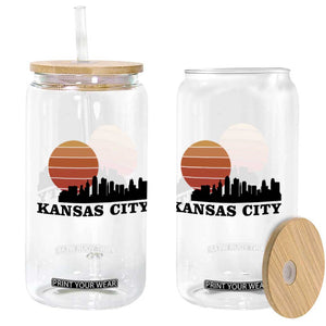 Kansas City Missouri Retro 80s Style Glass Can TS14 Print Your Wear
