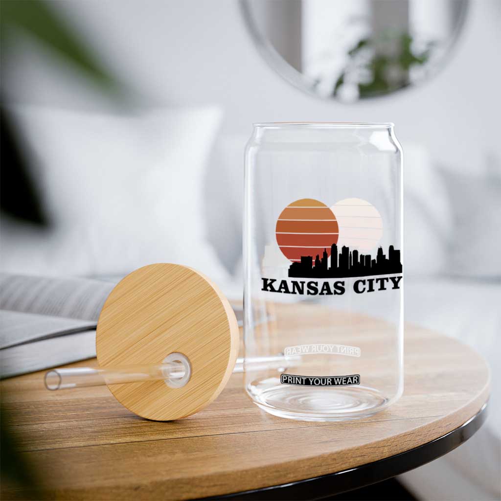 Kansas City Missouri Retro 80s Style Glass Can TS14 Print Your Wear