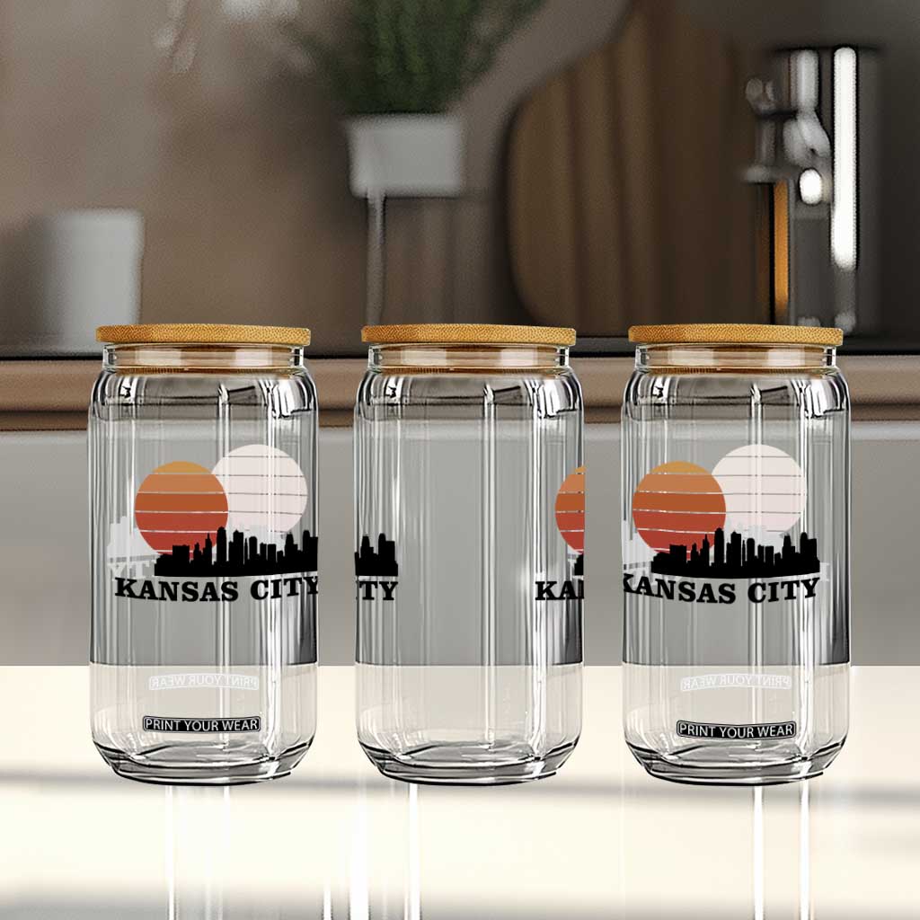 Kansas City Missouri Retro 80s Style Glass Can TS14 Print Your Wear