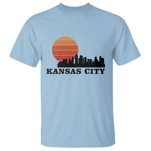 Kansas City Missouri Retro 80s Style T Shirt TS14 Light Blue Print Your Wear