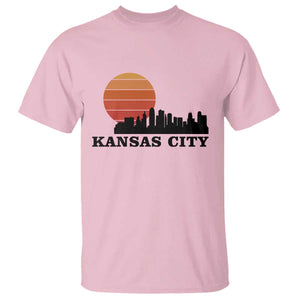 Kansas City Missouri Retro 80s Style T Shirt TS14 Light Pink Print Your Wear