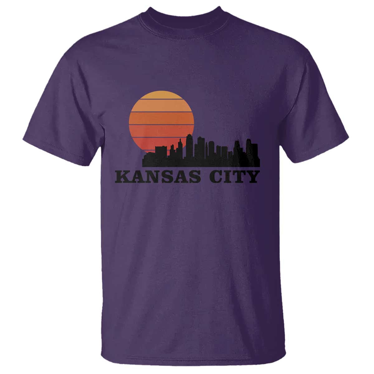Kansas City Missouri Retro 80s Style T Shirt TS14 Purple Print Your Wear