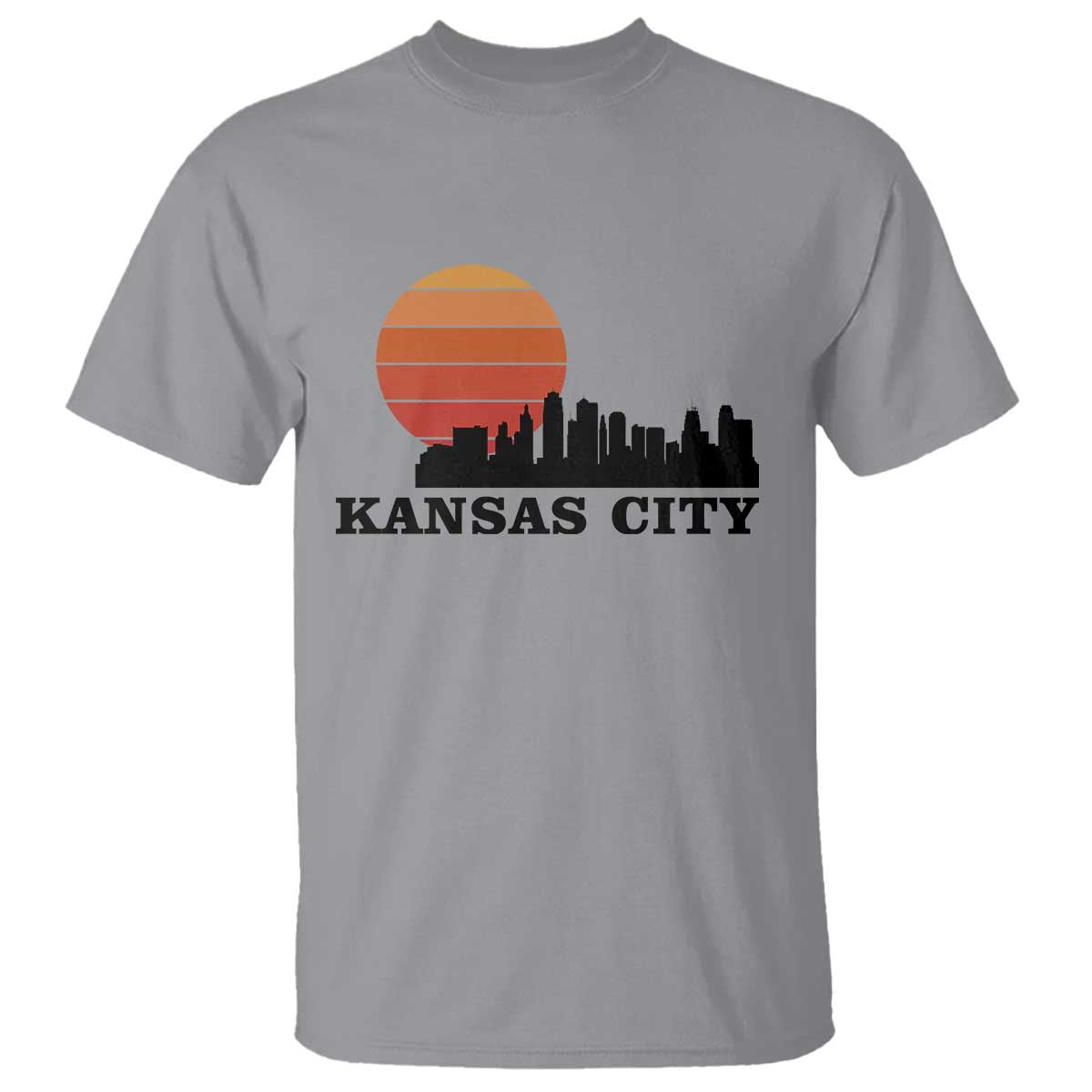 Kansas City Missouri Retro 80s Style T Shirt TS14 Sport Gray Print Your Wear