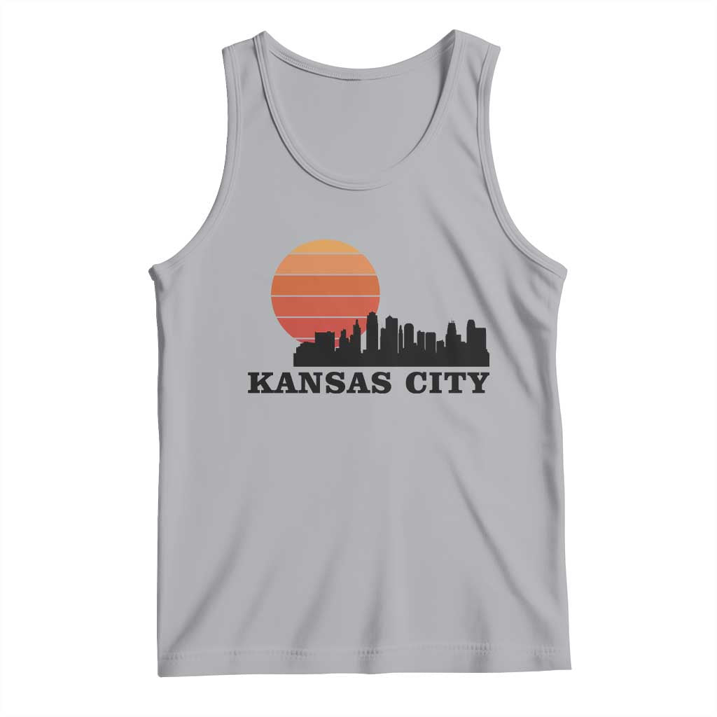 Kansas City Missouri Retro 80s Style Tank Top TS14 Athletic Heather Print Your Wear