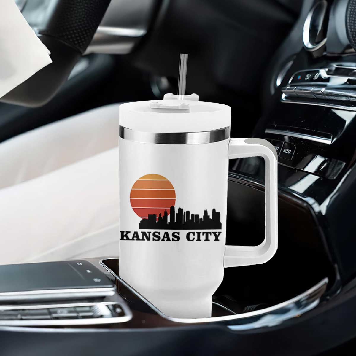 Kansas City Missouri Retro 80s Style Tumbler With Handle TS14 Print Your Wear
