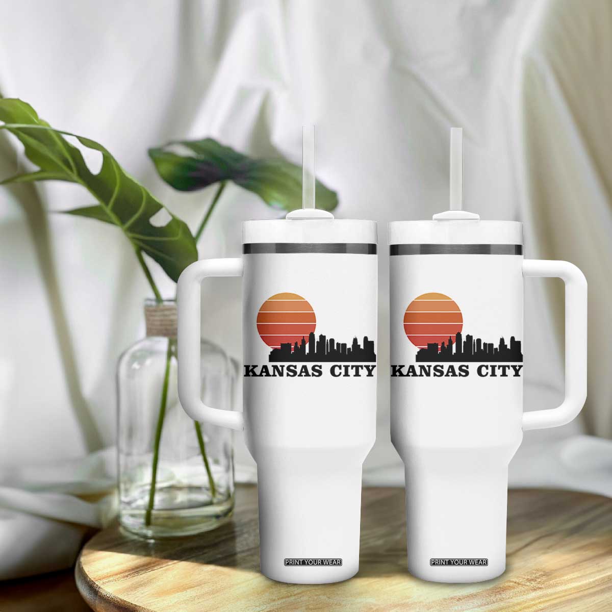 Kansas City Missouri Retro 80s Style Tumbler With Handle TS14 Print Your Wear