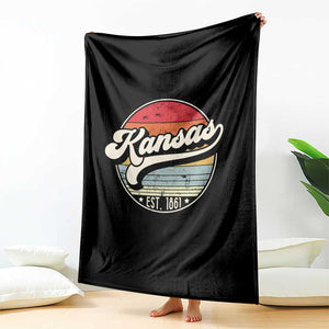 Kansas City Missouri Retro 80s Established 1861 Throw Blanket TS14 Print Your Wear