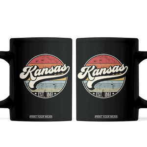 Kansas City Missouri Retro 80s Established 1861 Coffee Mug TS14 Black Print Your Wear
