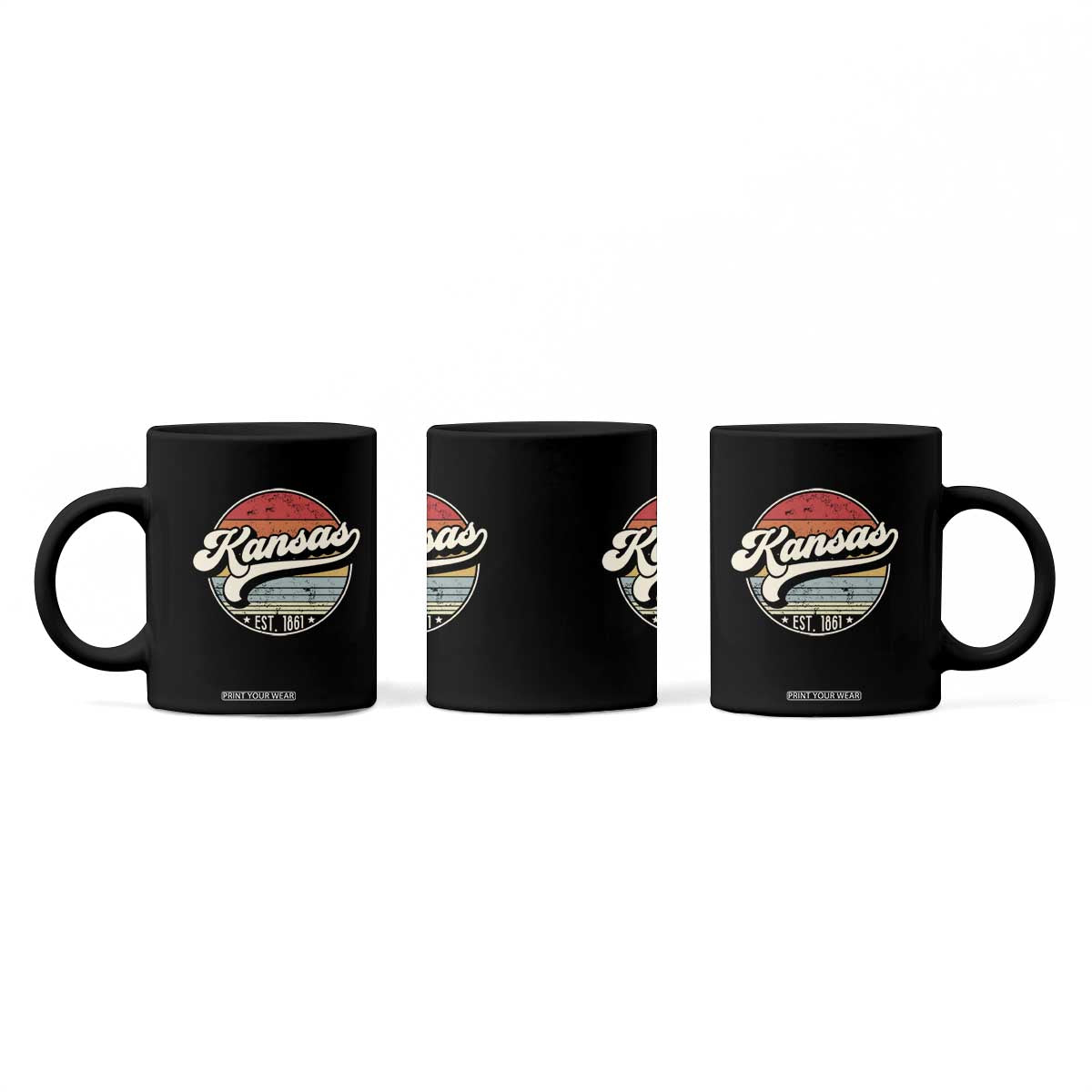 Kansas City Missouri Retro 80s Established 1861 Coffee Mug TS14 Print Your Wear