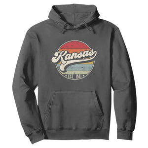Kansas City Missouri Retro 80s Established 1861 Hoodie TS14 Dark Heather Print Your Wear