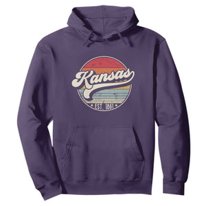 Kansas City Missouri Retro 80s Established 1861 Hoodie TS14 Purple Print Your Wear