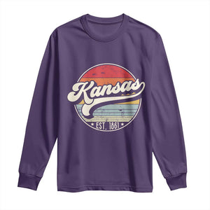 Kansas City Missouri Retro 80s Established 1861 Long Sleeve Shirt TS14 Purple Print Your Wear