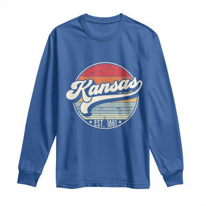 Kansas City Missouri Retro 80s Established 1861 Long Sleeve Shirt TS14 Royal Blue Print Your Wear