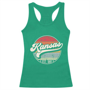 Kansas City Missouri Retro 80s Established 1861 Racerback Tank Top TS14 Irish Green Print Your Wear