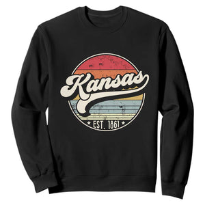Kansas City Missouri Retro 80s Established 1861 Sweatshirt TS14 Black Print Your Wear