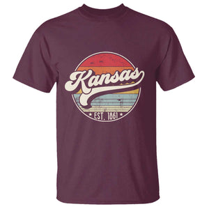 Kansas City Missouri Retro 80s Established 1861 T Shirt TS14 Maroon Print Your Wear