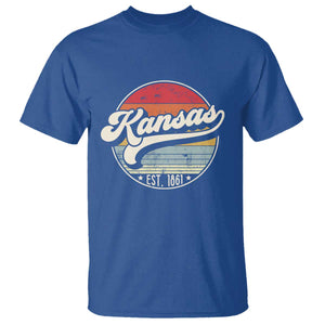 Kansas City Missouri Retro 80s Established 1861 T Shirt TS14 Royal Blue Print Your Wear