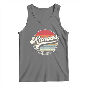 Kansas City Missouri Retro 80s Established 1861 Tank Top TS14 Black Heather Print Your Wear