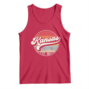 Kansas City Missouri Retro 80s Established 1861 Tank Top TS14 Red Print Your Wear