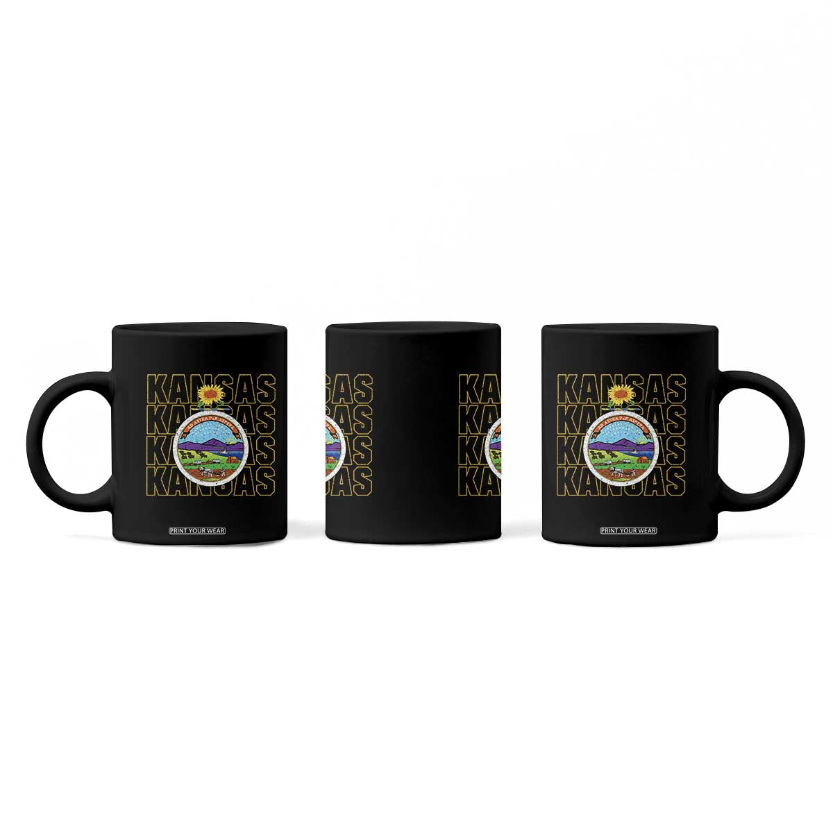 Retro Kansas Flag Vintage KS Souvenir Coffee Mug TS14 Print Your Wear
