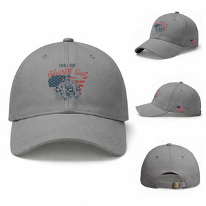 Chill The Fourth Out Baseball Cap Funny FDT 4th of July TS14 Baseball Cap Universal Fit Sport Gray Print Your Wear