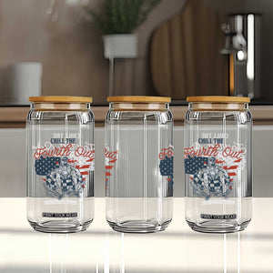 Chill The Fourth Out Glass Can Funny FDT 4th of July TS14 Print Your Wear