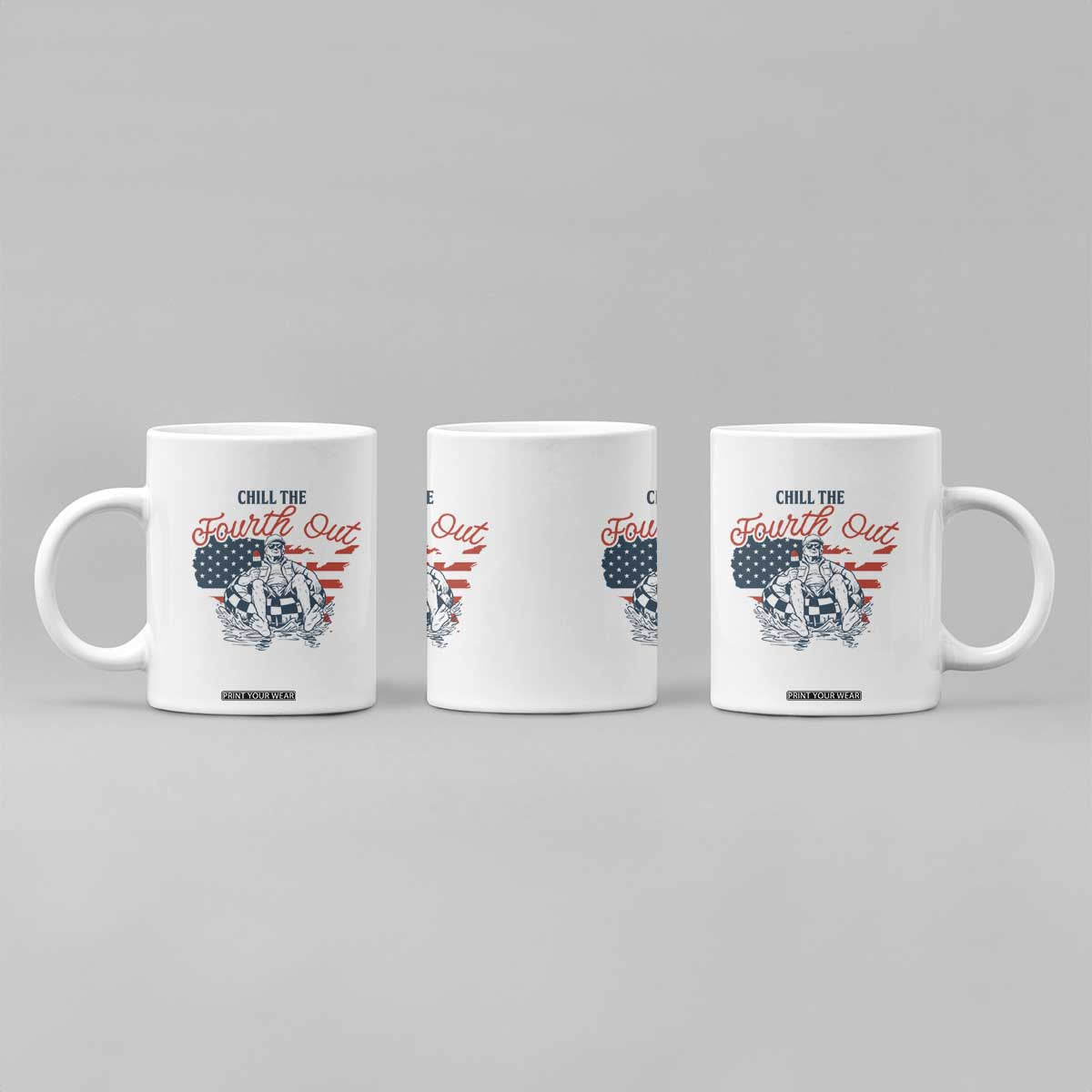Chill The Fourth Out Coffee Mug Funny FDT 4th of July TS14 Print Your Wear