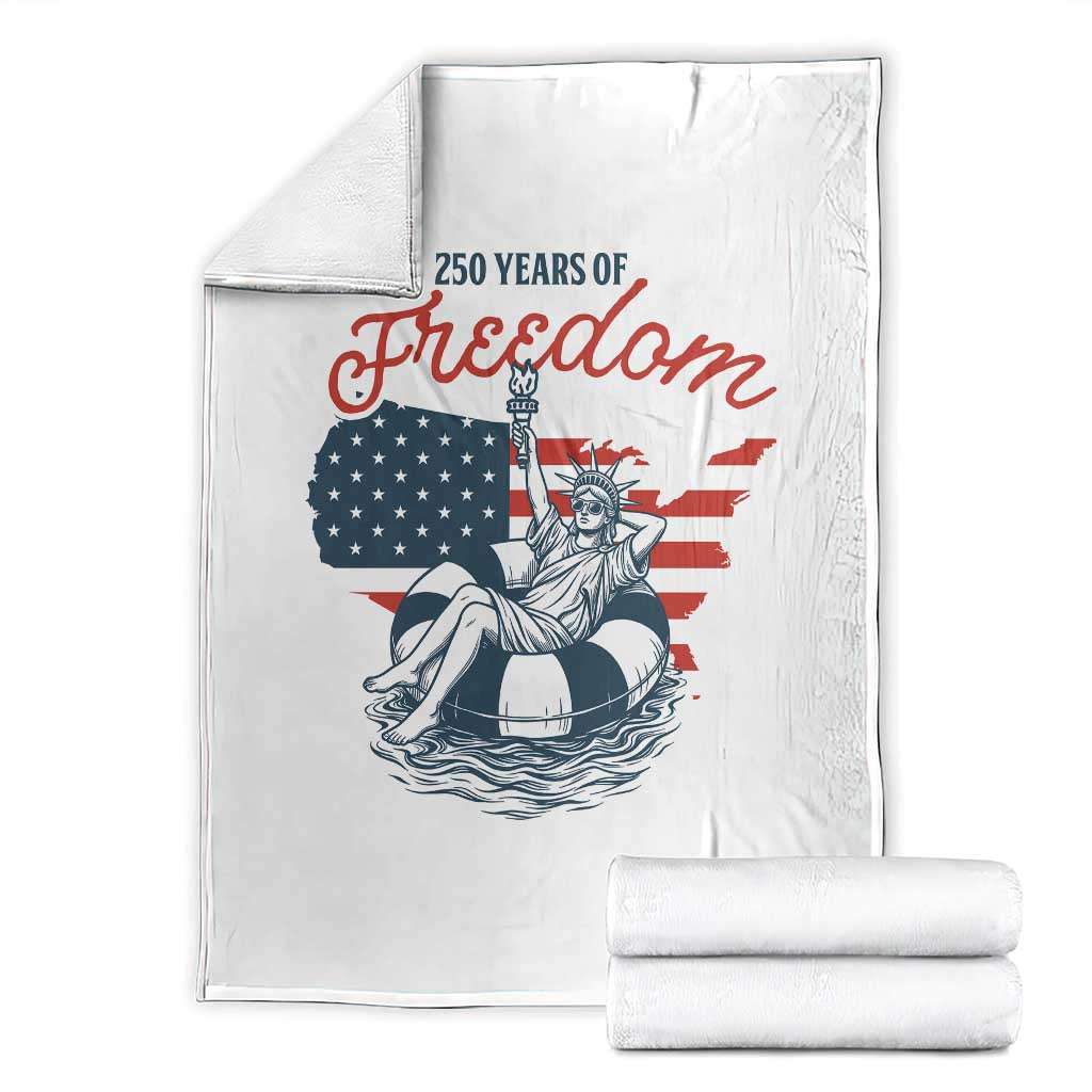 Chill The Fourth Out Throw Blanket Funny Statue of Liberty 4th of July TS14 White Print Your Wear