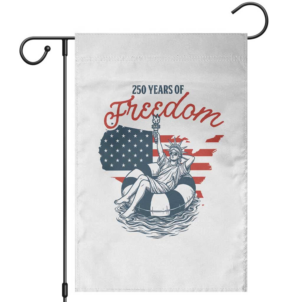 Chill The Fourth Out Garden Flag Funny Statue of Liberty 4th of July TS14 White Print Your Wear