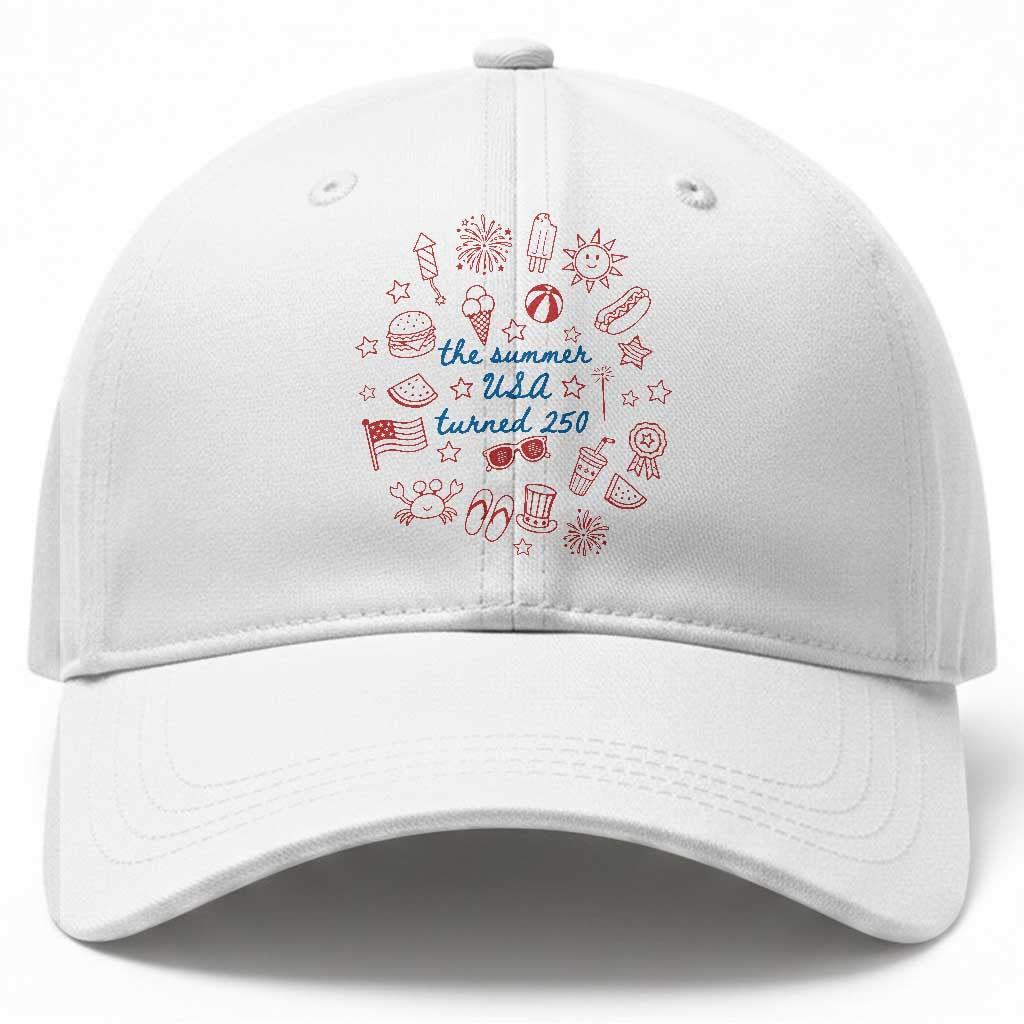 The Summer USA Turned 250 Baseball Cap 250 Years America Anniversary 4th of July TS14 Print Your Wear